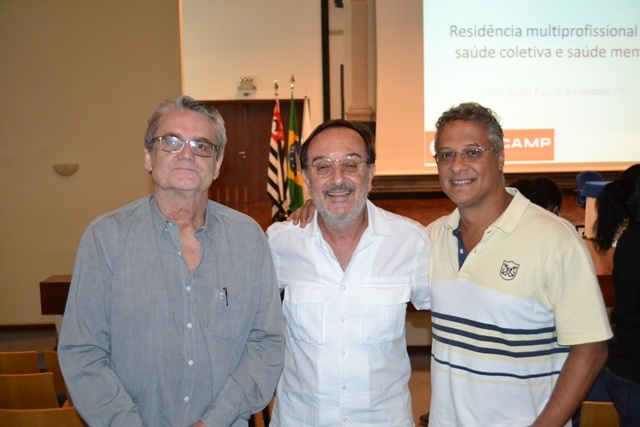 Paulo Amarante (à esquerda) é recepcionado na FCM