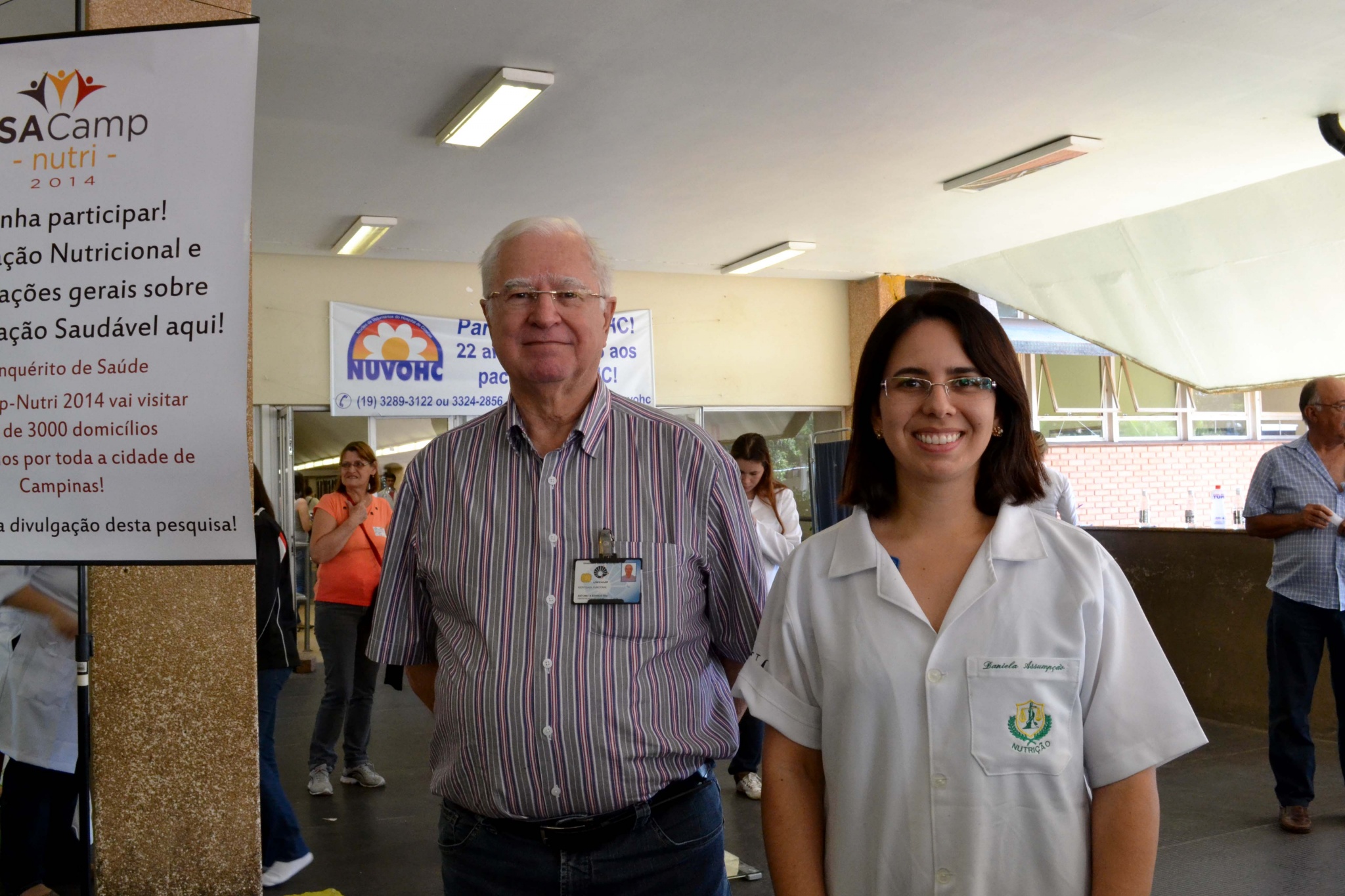 Prof. Antonio de Azevedo Barros Filho, coordenador do ISACamp Nutri 2014, e a nutricionista Daniela Assumpção, coordenadora operacional da pesquisa