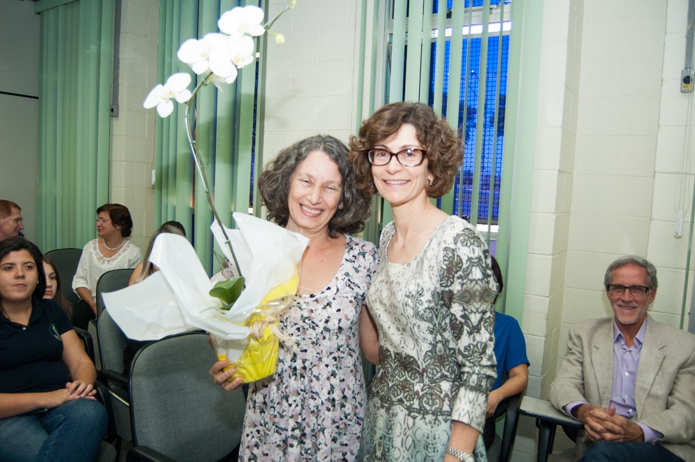 Adriana Laplane e Angélica Bronzatto. Foto: Rafael Marques. CADCC-FCM/Unicamp