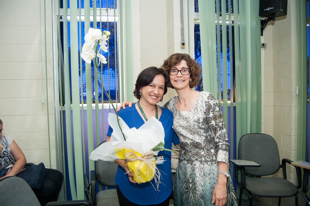 Helenice Nakamura e Angélica Bronzatto. Foto: Rafael Marques. CADCC-FCM/Unicamp