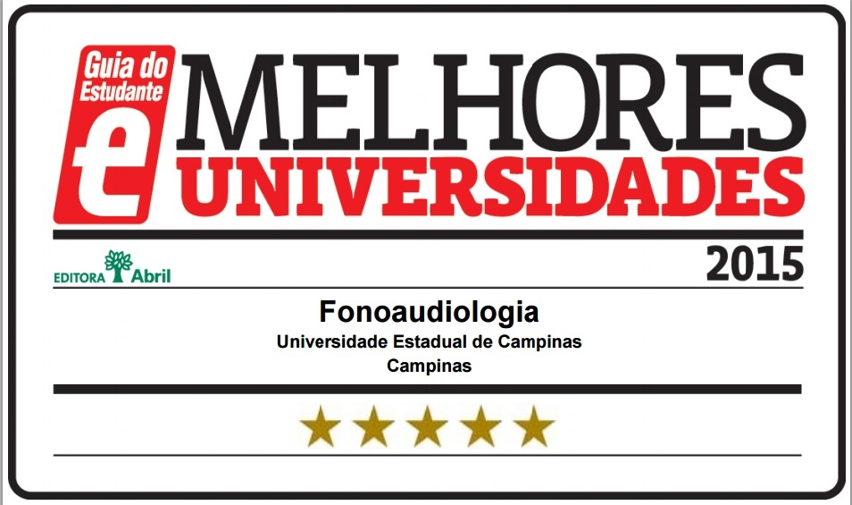 Curso de Fonoaudiologia recebeu cinco estrelas do Guia do Estudante