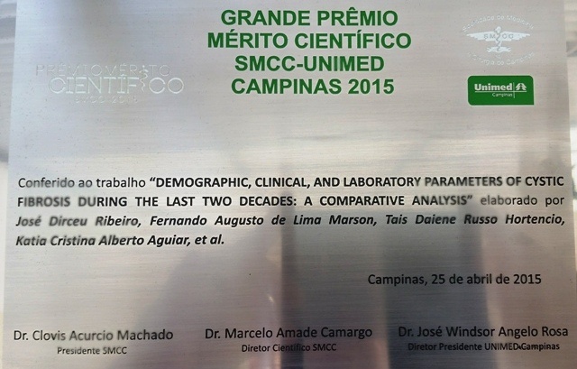 Pesquisa foi vencedora na categoria mérito científico