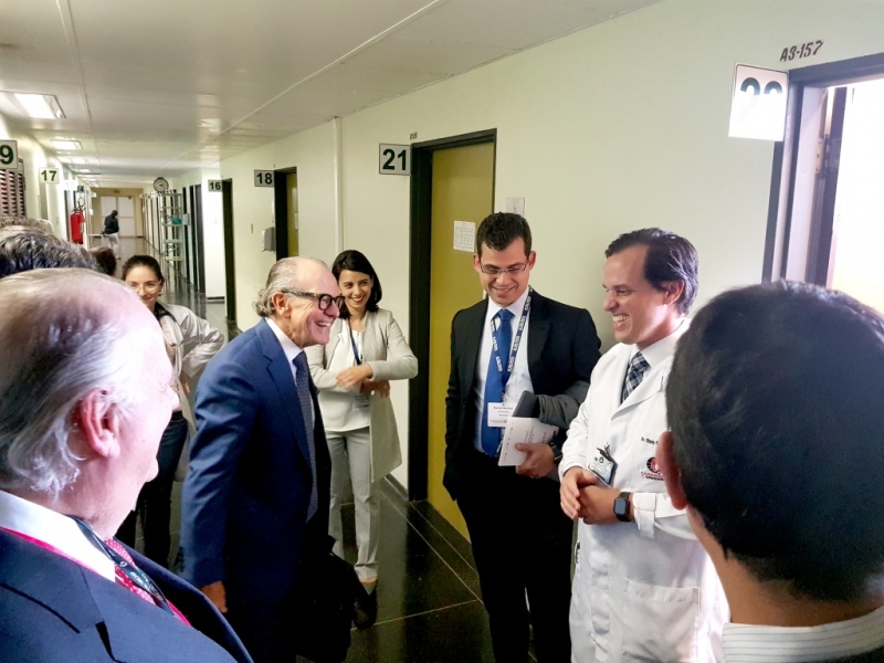 Marc Pfeffer visited the Hospital de Clínicas of Unicamp on July 13, 2019/Photo: HC Unicamp