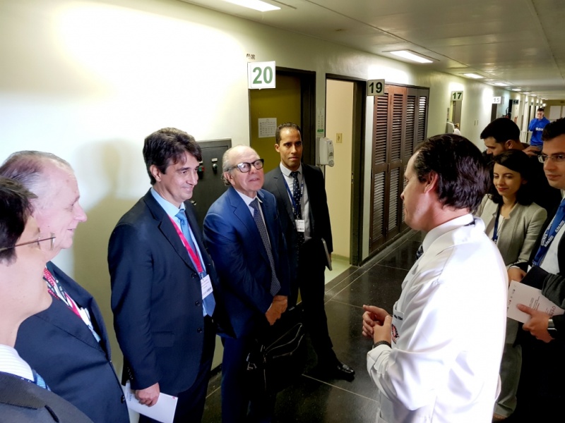 Marc Pfeffer visited the Hospital de Clínicas of Unicamp on July 13, 2019/Photo: HC Unicamp