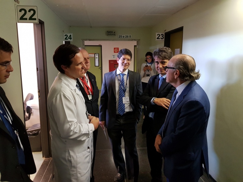 Marc Pfeffer visited the Hospital de Clínicas of Unicamp on July 13, 2019/Photo: HC Unicamp