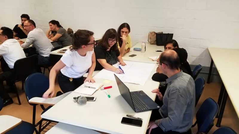 Alunos e professores do PPGCM discutem a missão, os valores e a visão do curso/Foto: Divulgação