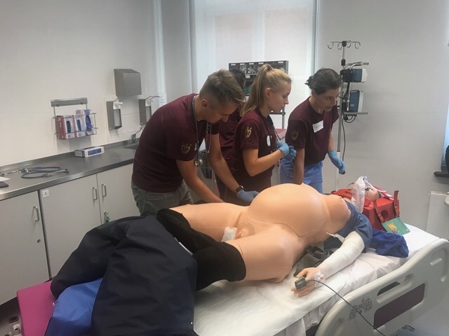 Students during simulation in pregnant trauma patient